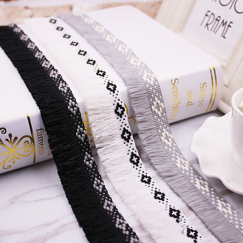 Home Ec Textiles - 1meter/lot kain pinggiran rumbai potong hiasan