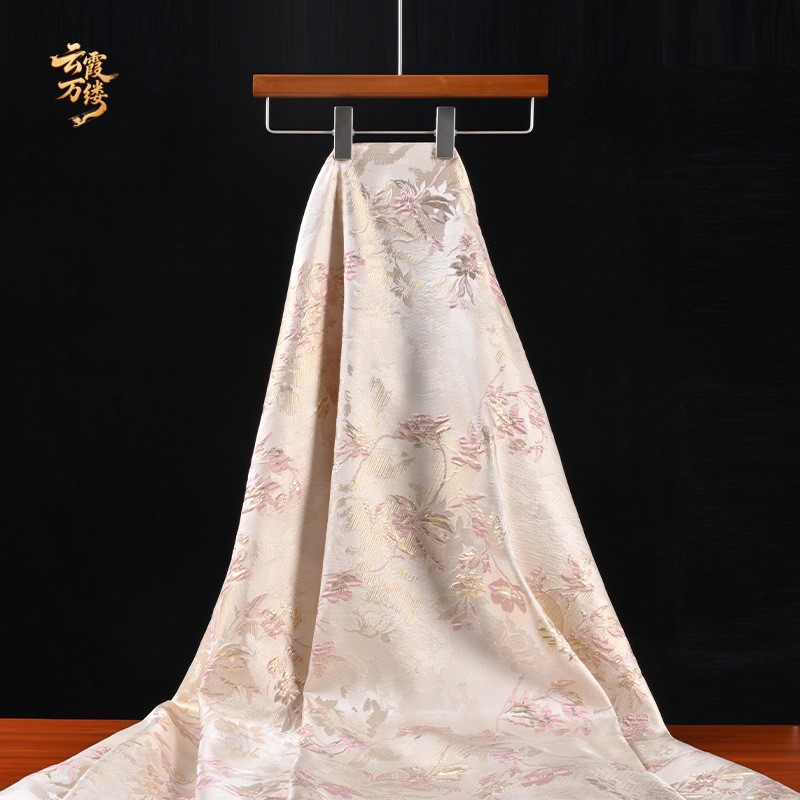 Home Textiles Designer - Kain jacquard bordir bunga besar warna