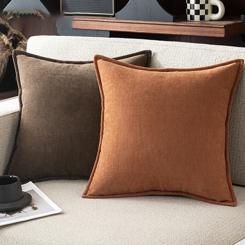 Pillow Cover 20X20 - Sarung Bantal Lembut Chenille Retro dengan