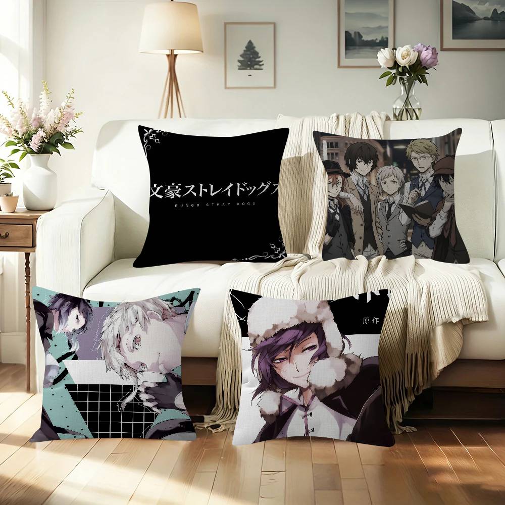 Home.Textiles Cushion - Sarung Bantal Anime B-Bungo Stray Dogs
