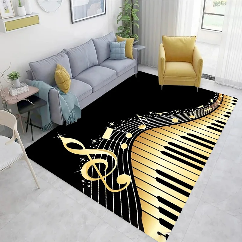 Home Textiles Notes - Piano Hitam dan Putih Tuts Lembaran
