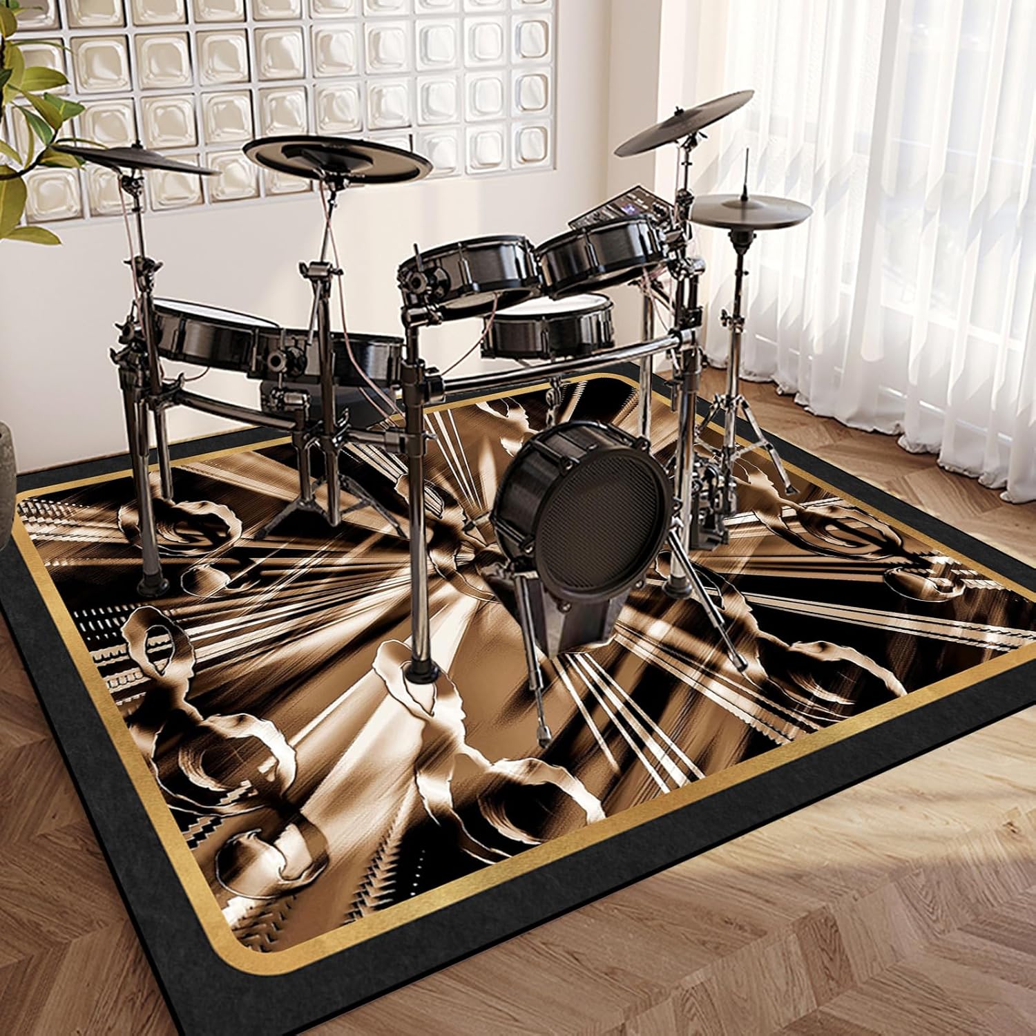 Home Textiles Notes - Karpet Pola Kunci G Musik, Desain
