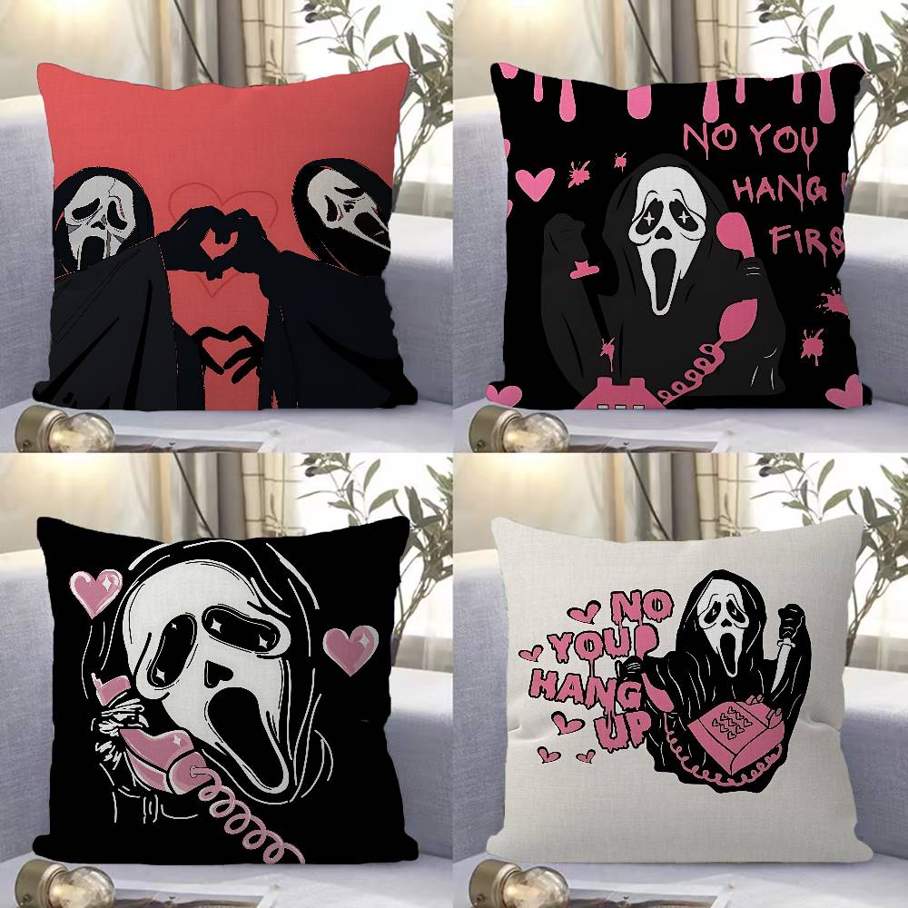 Home.Textiles Cushion - S-SCREAMS Bantal Film Horor Hadiah Dekorasi