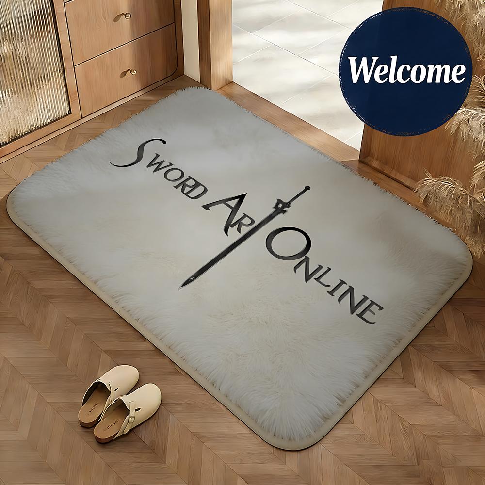 Home Textiles Online - Keset Lantai Flanel Lembut Anime Sword