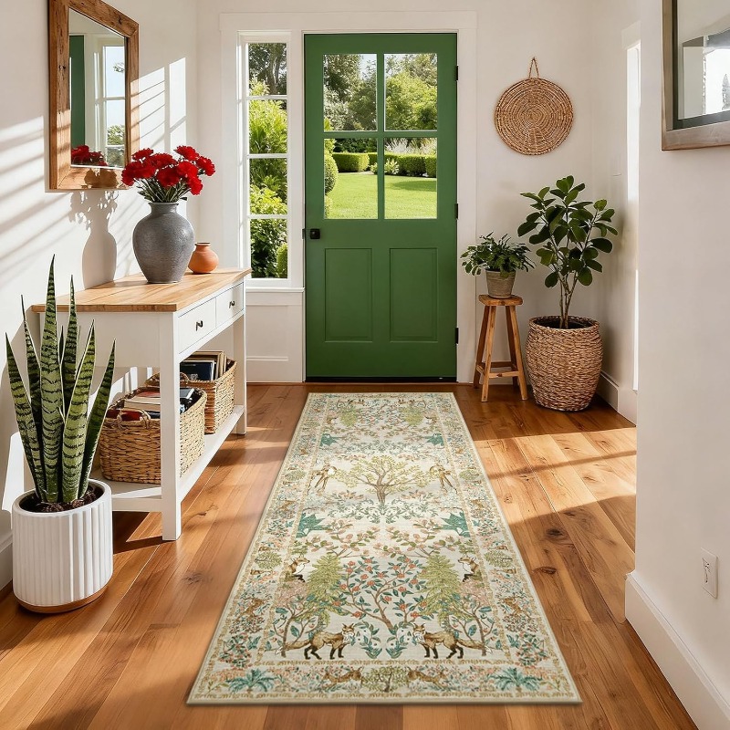 Home Textiles Online - Karpet Koridor Pola Hewan Hutan Antik