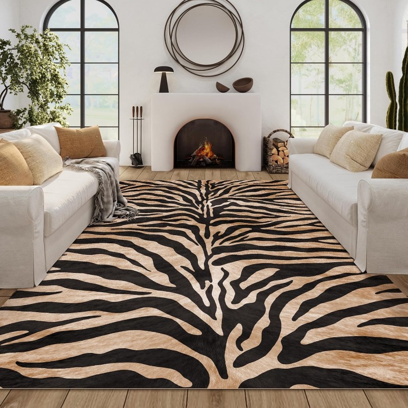 Home Textiles Online - Karpet Ruang Tamu Motif Garis Harimau