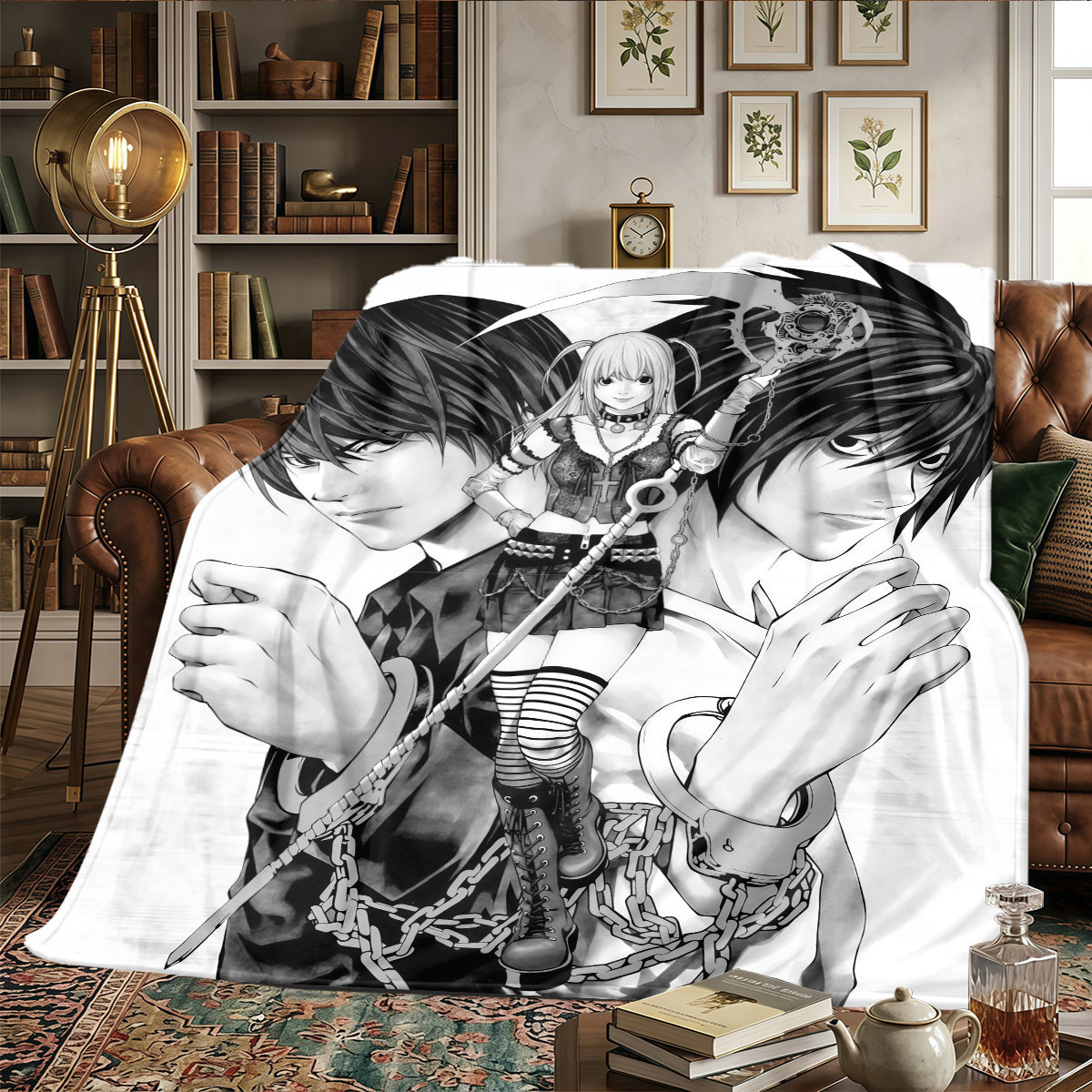 Home Textiles Notes - Selimut Rumah Bermotif Death Note Ringan