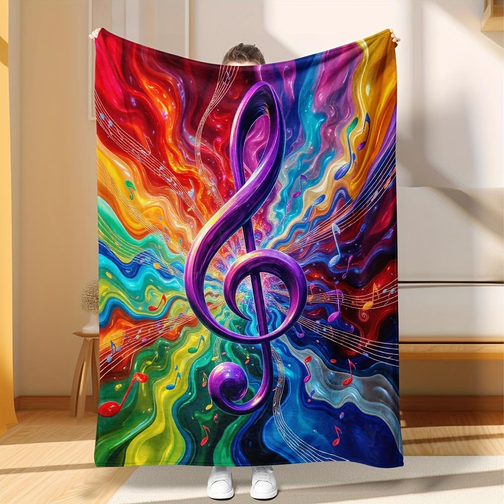 Selimut bermotif not musik yan - Home Textiles Notes ulasan dan harga
