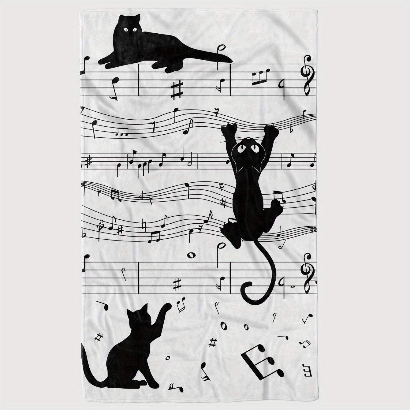 Selimut siluet kucing hitam pu - Home Textiles Notes ulasan dan harga