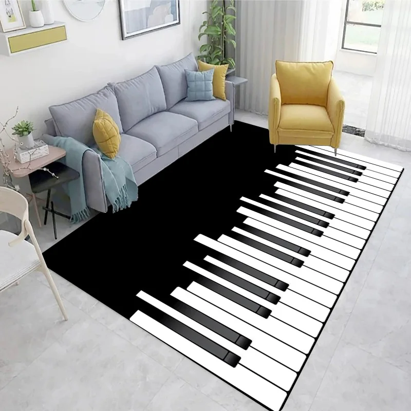 Piano Hitam dan Putih Tuts Lem - Home Textiles Notes ulasan dan harga