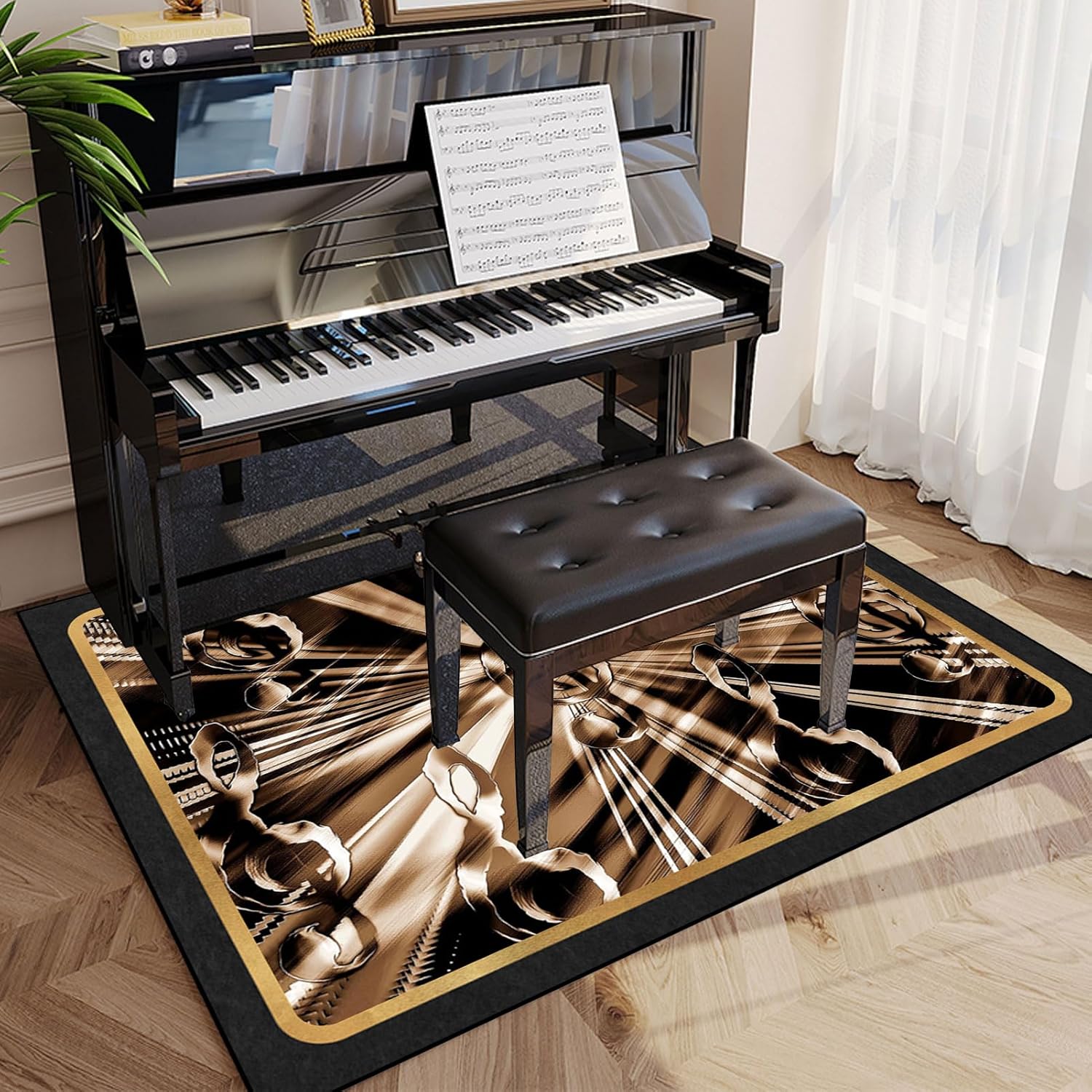 Karpet Pola Kunci G Musik, Des - Home Textiles Notes ulasan dan harga