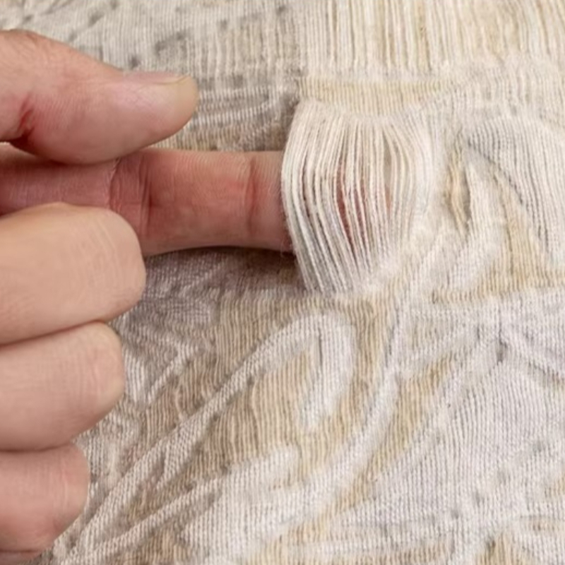 Kain Linen Jacquard Beige Moti - Home Textiles Designer ulasan dan harga
