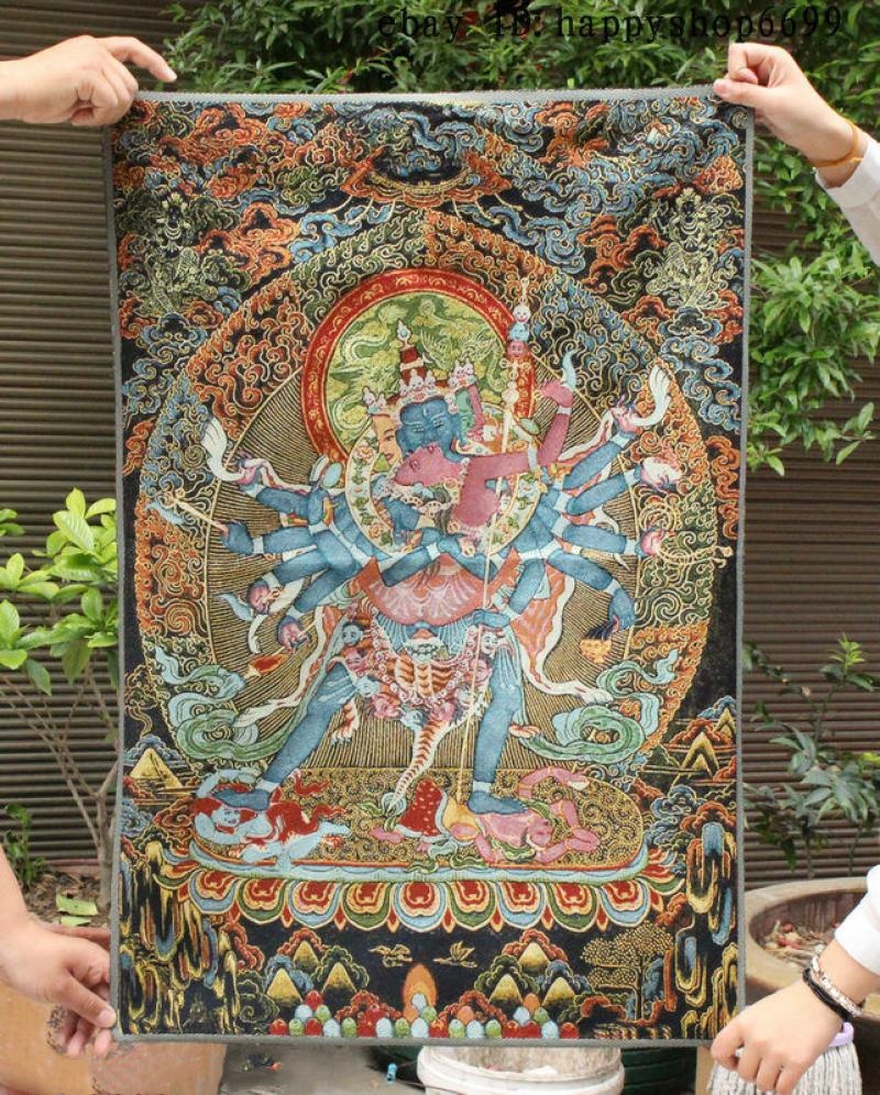 Mural Bordir Thangka Kain Sutr - Home Textiles China ulasan dan harga