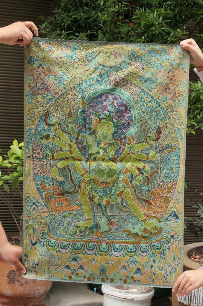 Mural Bordir Thangka Kain Sutr - Home Textiles China ulasan dan harga
