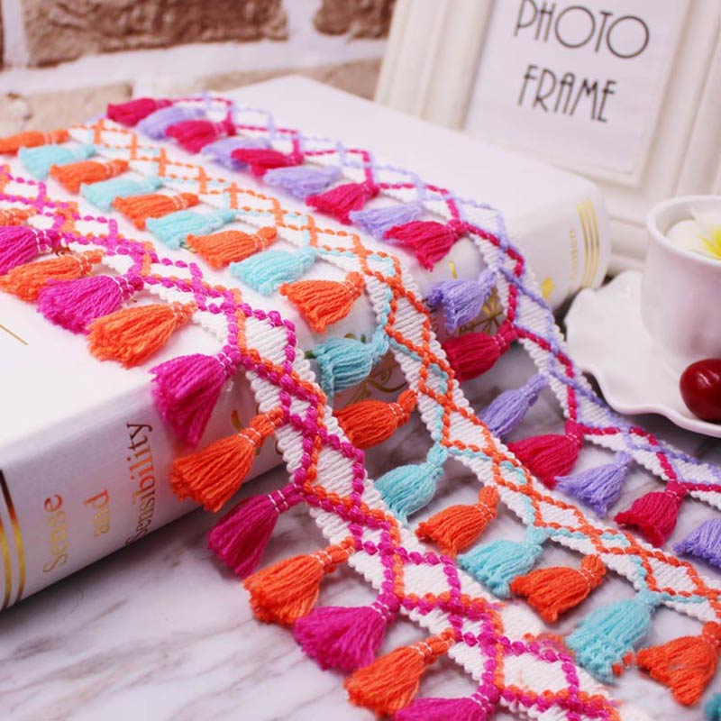 1yard/lot kain trim pinggiran  - Home Ec Textiles ulasan dan harga