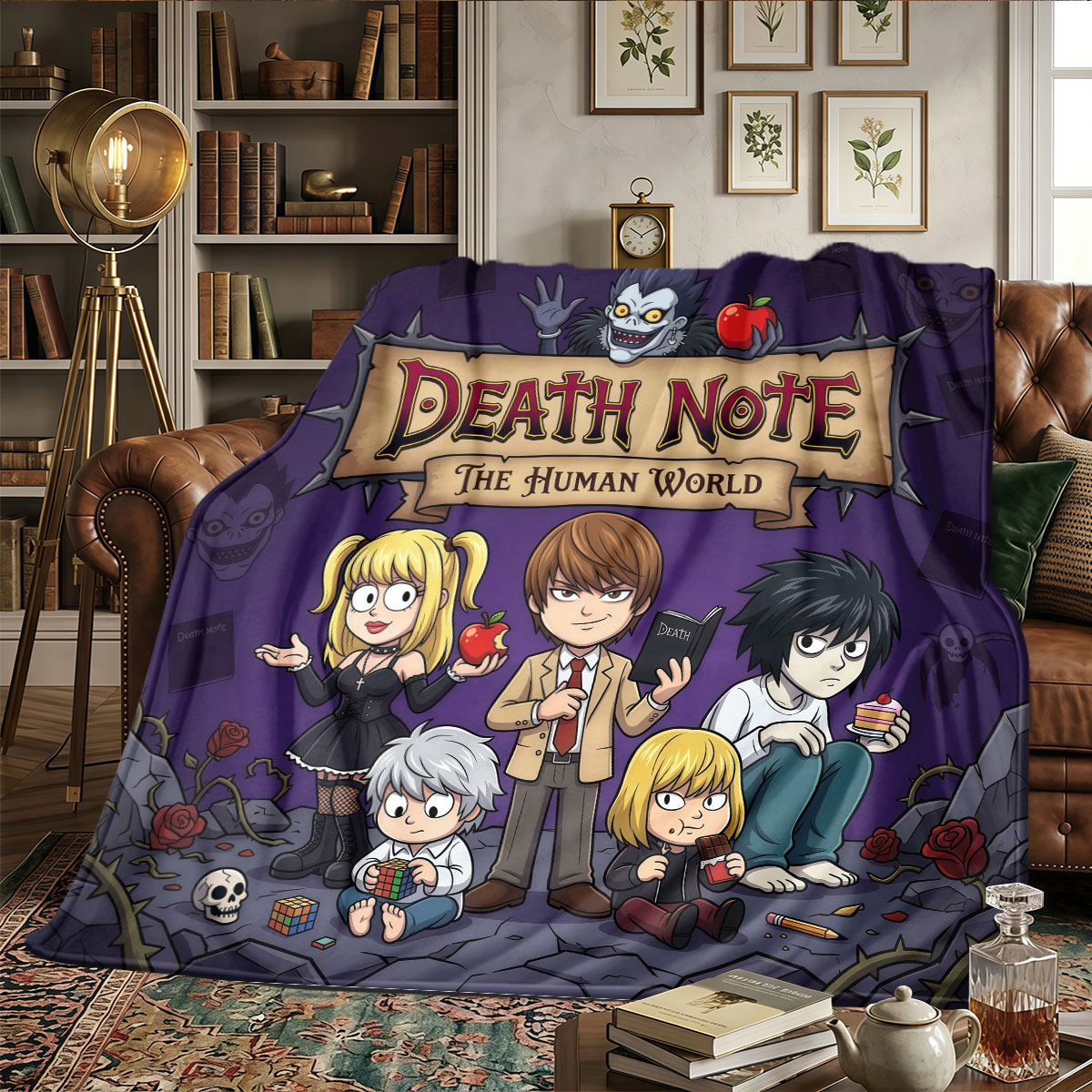 Selimut Rumah Pola Death Note  - Home Textiles Notes ulasan dan harga