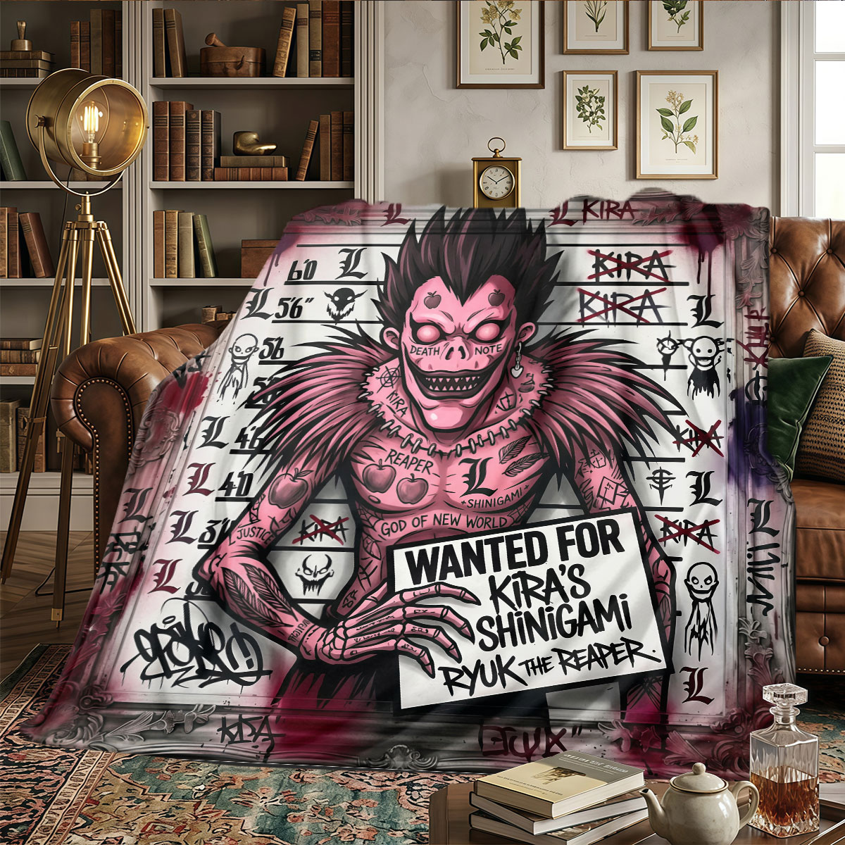 Selimut Rumah Pola Death Note  - Home Textiles Notes ulasan dan harga