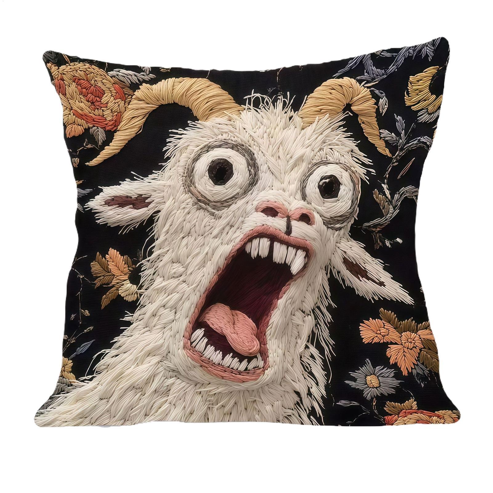 Sarung Bantal Kambing Berteria - Pillow Cover 20X20 ulasan dan harga