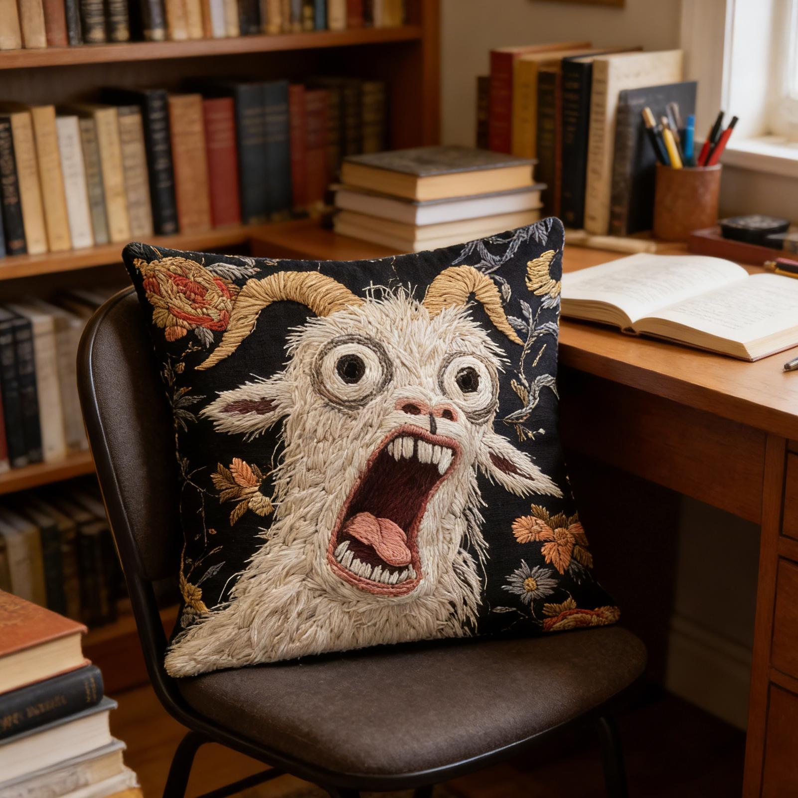 Sarung Bantal Kambing Berteria - Pillow Cover 20X20 ulasan dan harga