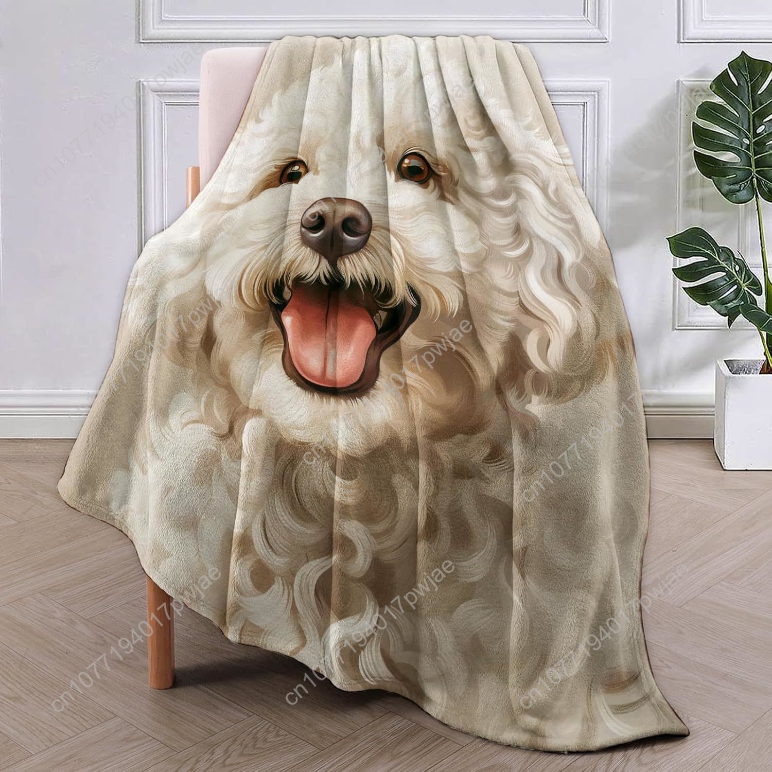 Selimut Potret Poodle yang Men - Home Textiles Designer ulasan dan harga