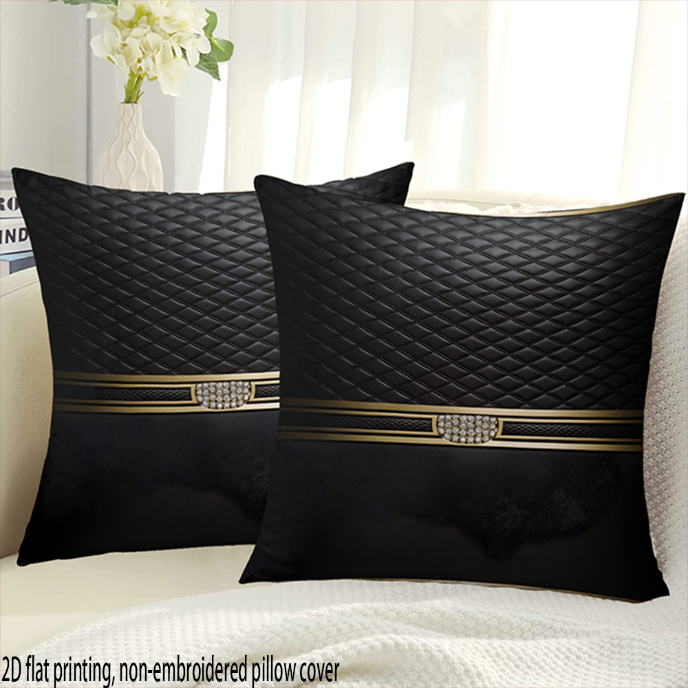 Sarung Bantal Hitam Mewah 2D F - Pillow Cover 20X20 ulasan dan harga